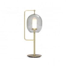 Moderne Wohnkultur Luxus Gold Glas Tischlampe Stahl Metall Lampensockel Für Schlafzimmer